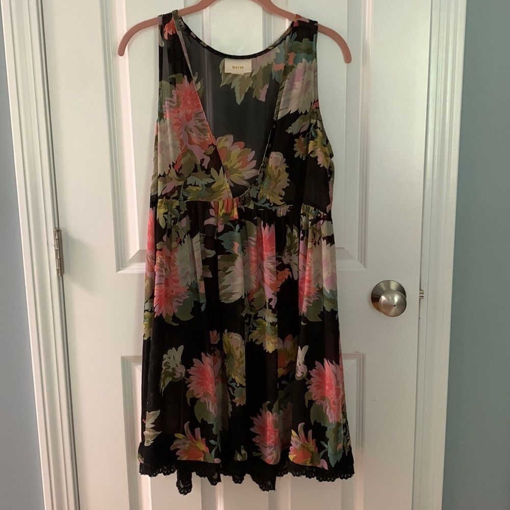 Anthropologie Maeve Violetta Floral Babydoll Dress - Picture 2 of 5